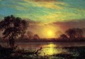 Noche Lago Owens California Albert Bierstadt